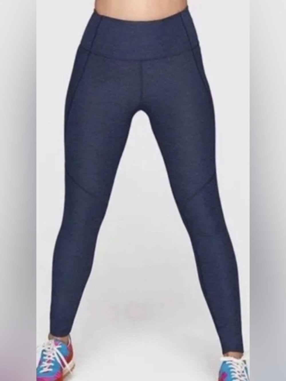 Outdoor Voices Heathered Navy Warmup 7/8 Leggings Women’s Size Small